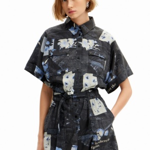 Salopeta DESIGUAL scurta cu cordon Jumpsuit Napoles - Img 4