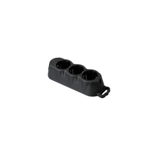 Cap prelungitor cu cp 3 prize cauciucat atra-7126