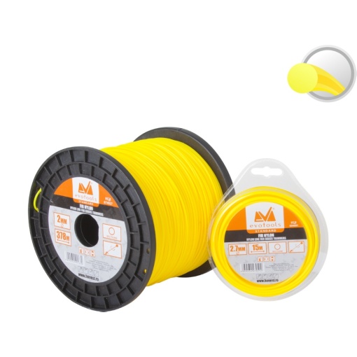 Fir nylon, pentru motocoasa rotund 3.0mm*15m ets 654092 EVOTOOLS