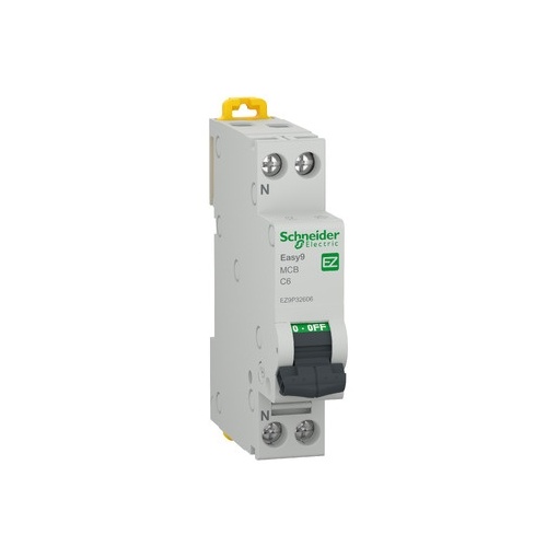 Siguranta 1p+n 6a c 4500a ka 230v ez9p32606 SCHNEIDER