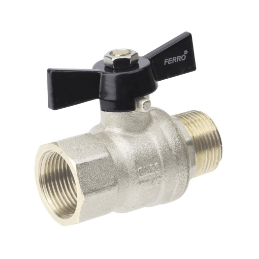 Robinet de trecere, cu sfera fluture mt pn 40 1/2 kmh11 FERRO