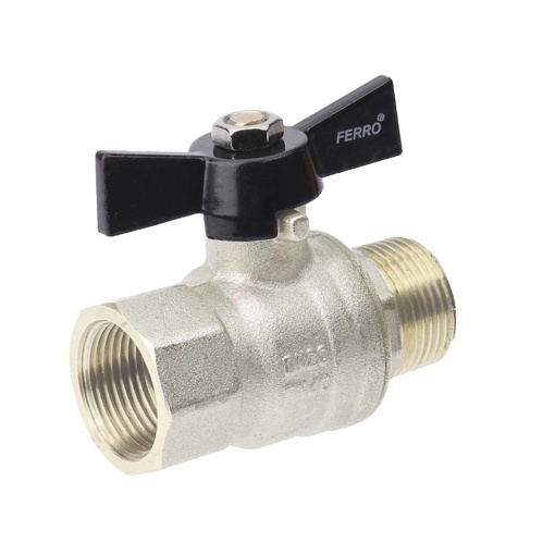 Robinet de trecere, cu sfera fluture mt pn 40 3/4 kmh21 FERRO