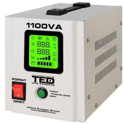 Ups 1100va 700w lcd line 2 iesiri schuko ted000323