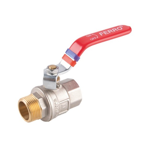 Robinet de trecere, cu sfera, cu maneta mt 1/2 pn30 kfp11 FERRO