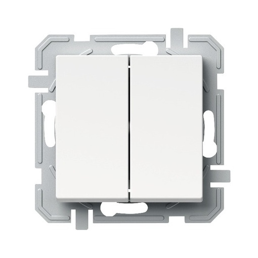 Intrerupator dublu 1p 10a 250v, alb LOGIQ TEM-sq50pwxo-u
