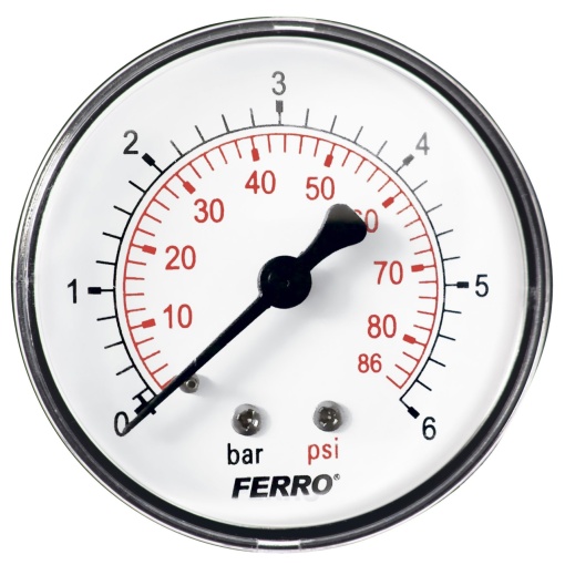 Manometru apa 0-6 bari 1/4 axial m6306a FERRO