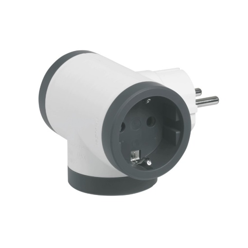 Stecher adaptor LEGRAND 3 prize laterale, alb cp l694520