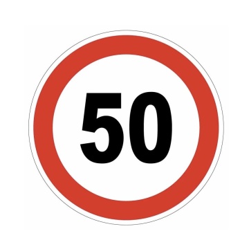 Abtibild limitator viteza 50 km/h