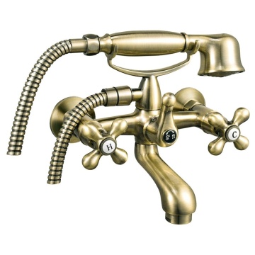Baterie cada/dus dubla coamna furtun+para antica bronz bai11br FERRO