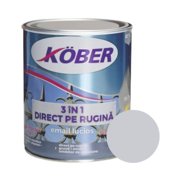 Email grund 0,75l 3 in 1, pentru metal argintiu KOBER