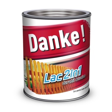 Lac, pentru lemn DANKE 2in1 natur 0.75l