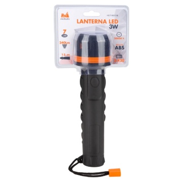 LANTERNA 7 LED-URI CU PROTECTIE DE CAUCIUC 660038 EVOTOOLS