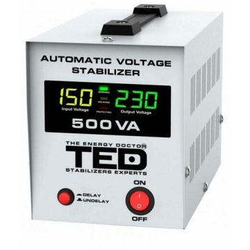 Stabilizator tensiune 500va-avr lcd 2 iesiri schuko ted000194