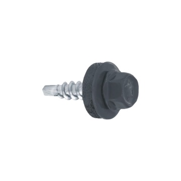 Surub autoforant 4.8*19 mm, gri grafit pt acoperis, cu saiba