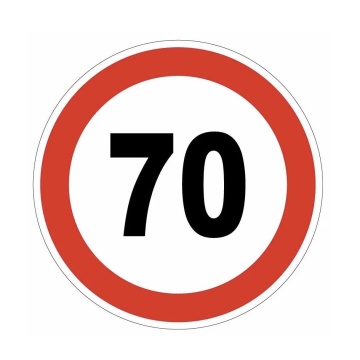 Abtibild limitator viteza 70 km/h