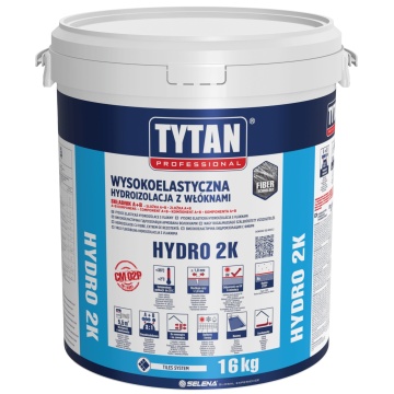 Hidroizolatie flexibila bicomponanta, cu fibra de armare hydro 2k 16 kg tytan professional