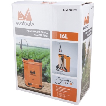 POMPA DE STROPIT CU ACUMULATOR 16L 682205 EVOTOOLS
