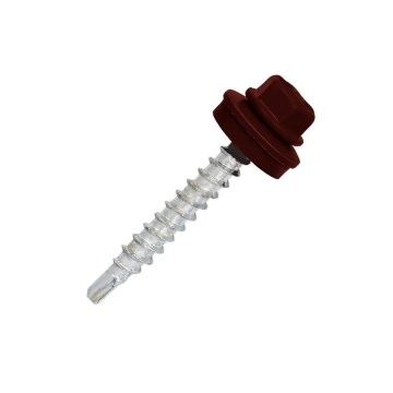 Surub autoforant 4.8*19 mm maro pt acoperis, cu saiba