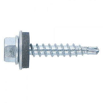 Surub autoforant 4.8*35 mm, zincat pt acoperis, cu saiba
