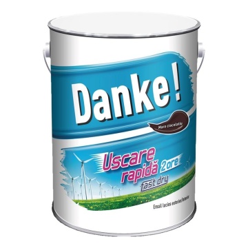 Vopsea alchidica, cu uscare rapida maro ciocolatiu 4l DANKE