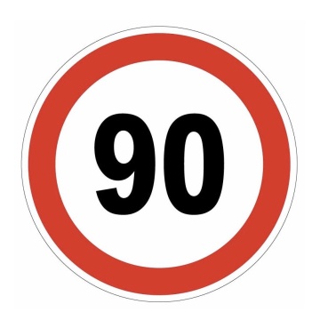 Abtibild limitator viteza 90 km/h