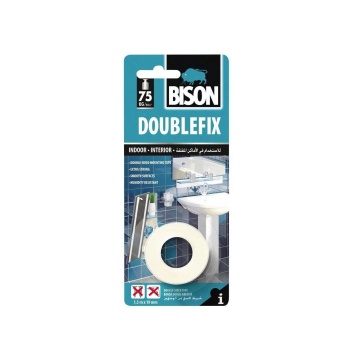 Banda dublu adeziva 19mm*1.5m alba 400027 BISON
