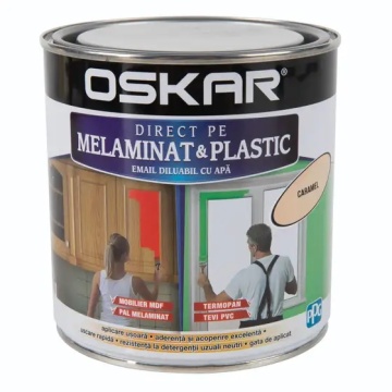 Email 0.6 l melaminat, si, plastic caramel OSKAR