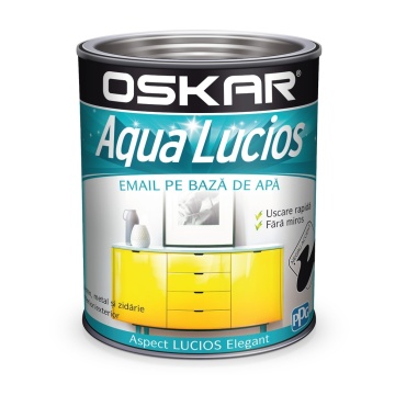 Email 2.5 l lucios aqua, negru OSKAR