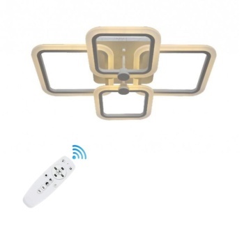 Lustra led 80w telecomanda 4 brate patrate 3 culori dl75l054