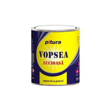 Vopsea alchidica 0,6l, negru lucios pitura KOBER