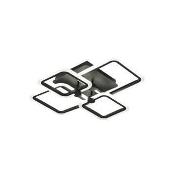 Lustra led patrata neagra 80w cu 4 brate 3 culori corp negru dl75l054b