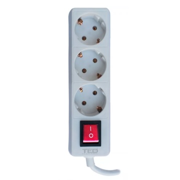 Prelungitor TED 3 prize 3m, cu intrerupator TED003867