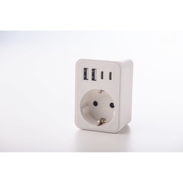 Stecher adaptor simplu 1*schucko 2*usb a 2*usb c STROHM sm-a-cgzb1u1