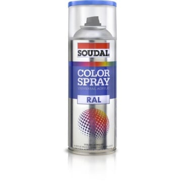 Vopsea spray acrilica 400ml, negru lucios SOUDAL 155517