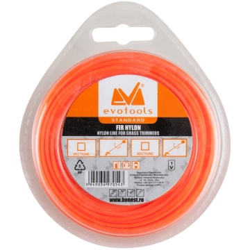 FIR NYLON PENTRU MOTOCOASA PATRAT 2.0MM*15M ETS 654095 EVOTOOLS