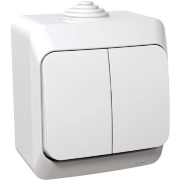Intrerupator dublu, cu ind. luminos ip44 cedar wde000551 SCHNEIDER