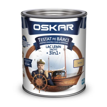 Lac, pentru lemn 0.75l lemn yacht 3 in 1 incolor OSKAR