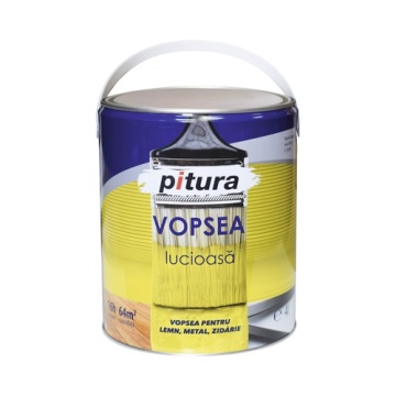 Vopsea alchidica 4l, gri deschis lucios pitura KOBER - Img 1