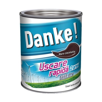 Vopsea alchidica, cu uscare rapida maro ciocolatiu 2.5l DANKE