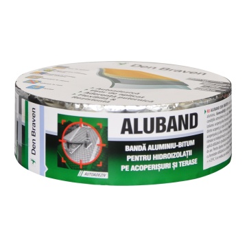 Banda bituminoasa autoadeziva, cu folie al 5cm 10m/ rola ALU BAND d30400