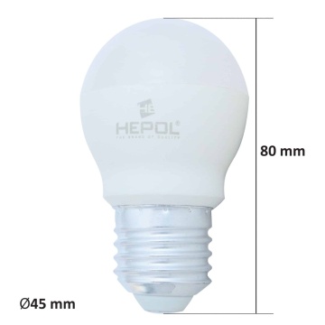 BEC LED SFERIC E27 LUMINA CALDA 8W 3000K G45 33778 LOHUIS