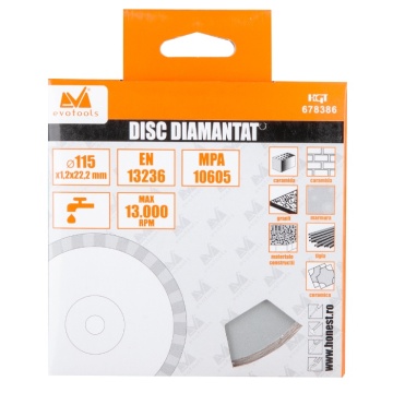 DISC DIAMANTAT CONTINUU UNIVERSAL 230MM ETS 678390 EVOTOOLS