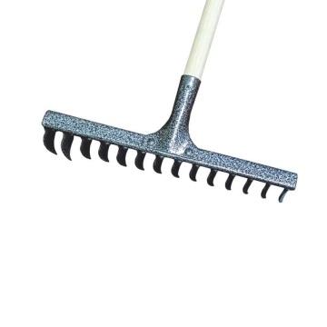 Grebla carbon 14 dinti rasuciti 350mm, cu coada lemn lt35871 LUMYTOOLS