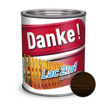 Lac, pentru lemn DANKE 2in1 abanos 0.75l