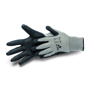 Manusi textil, cu nitril, negru/, gri m8 42691 SCHULLER