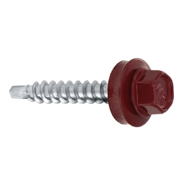 Surub autoforant 4.8*25 mm rosii pt acoperis, cu saiba