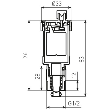 AERISITOR AUTOMAT DE COLOANA 1/2 CU VALVA O15AS2 FERRO