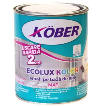 Email 0.6l, negru 900 pe baza de apa ecolux kolor mat