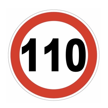 Abtibild limitator viteza 110 km/h