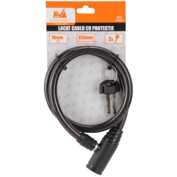 LACAT CABLU CU PROTECTIE PT BICICLETA 10*650 675564 EVOTOOLS